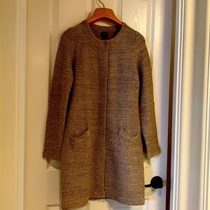 CHICOS TRAVELERS COLLECTION GOLD METALLIC Knit COAT 0